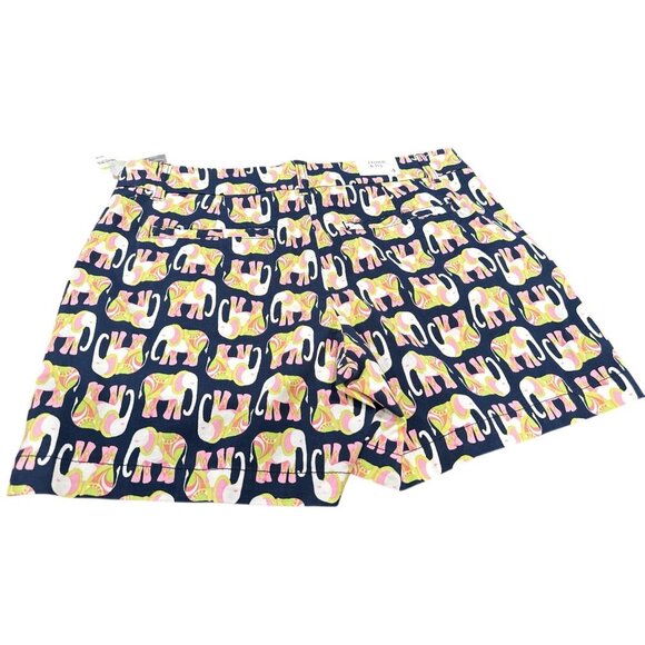 Crown and Ivy Women's Navy Elephant Print Cotton Blend Shorts Size 4 NWT - Picture 4 of 5